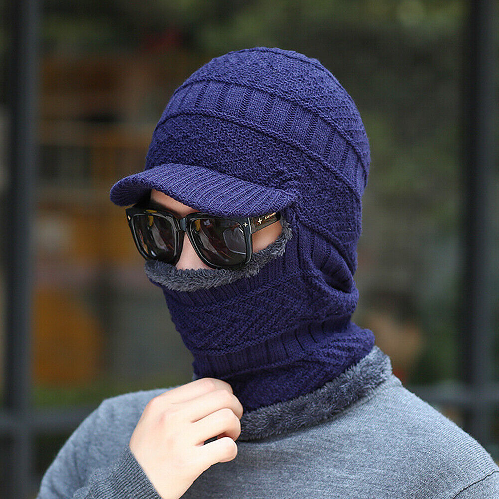 Balaclava Beanie Motorcycle Cycling Hood Hat Face Mask UV Wind Proof Cover Knit