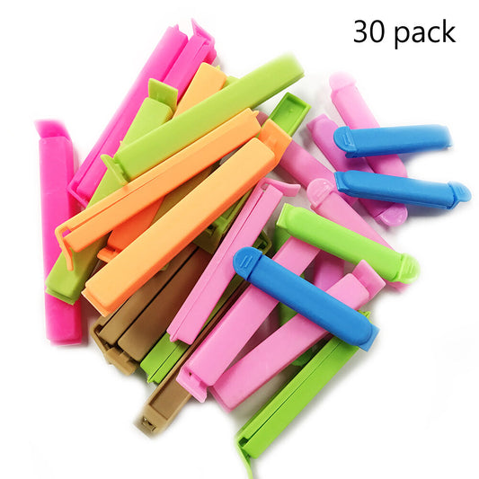 Magik 30~60 PCS Food Sealing Clips Bag Sealers, Assorted Colors and Sizes