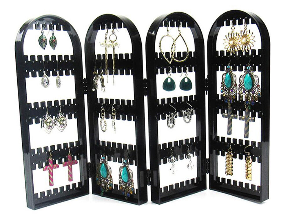 Jewelry Hanger Foldable Acrylic Earring Organizer Necklace Holder Bracelet Displ