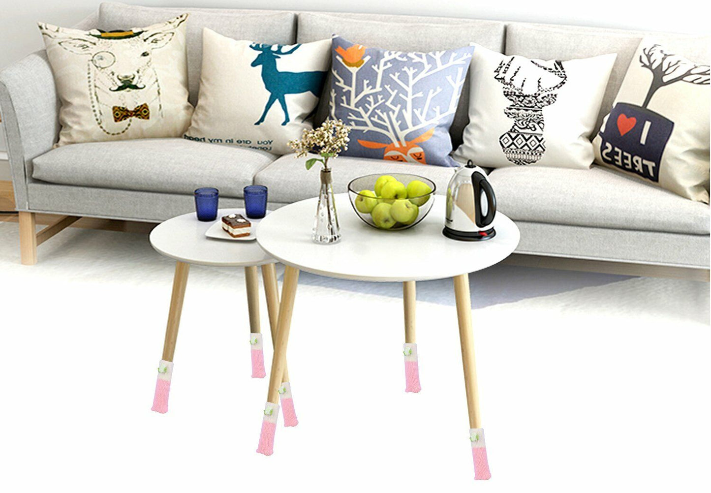 24 Pack Cat Paw Flower Bear Table Chair Foot Doorknob Floor Protector Sleeves US