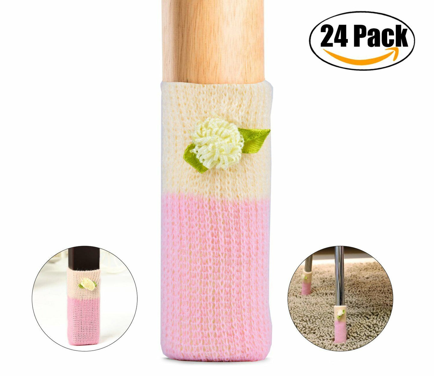 24 Pack Cat Paw Flower Bear Table Chair Foot Doorknob Floor Protector Sleeves US
