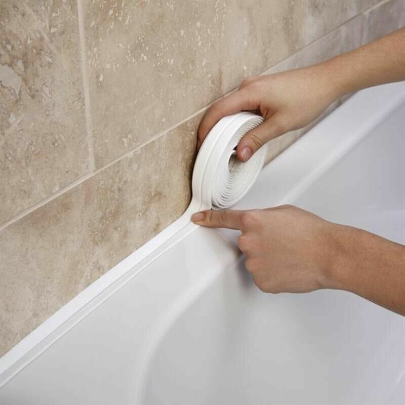 US 10.5ft Self-Adhesive Waterproof PVC Sealing Tape Mold Proof Sink Wall Toilet