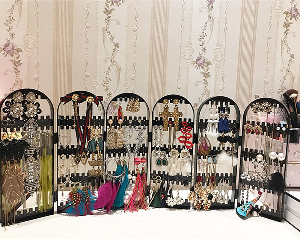 Jewelry Hanger Foldable Acrylic Earring Organizer Necklace Holder Bracelet Displ