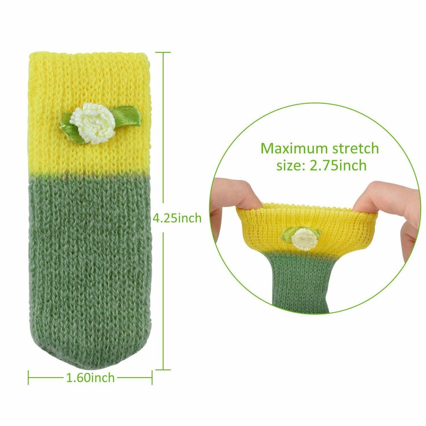 24 Pack Cat Paw Flower Bear Table Chair Foot Doorknob Floor Protector Sleeves US