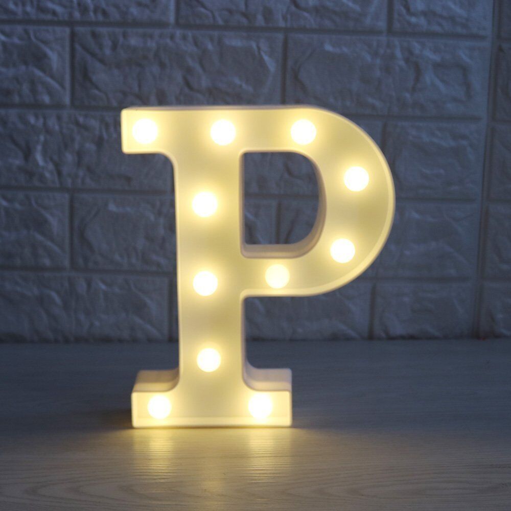 Light Up Letter LED Alphabet PlasticParty Sign Wedding Festival Stand Decoration