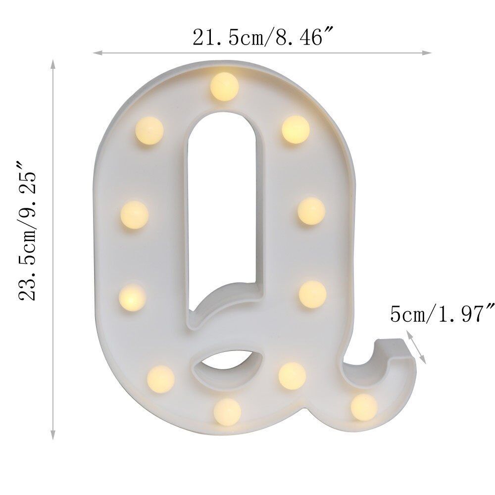 Light Up Letter LED Alphabet PlasticParty Sign Wedding Festival Stand Decoration