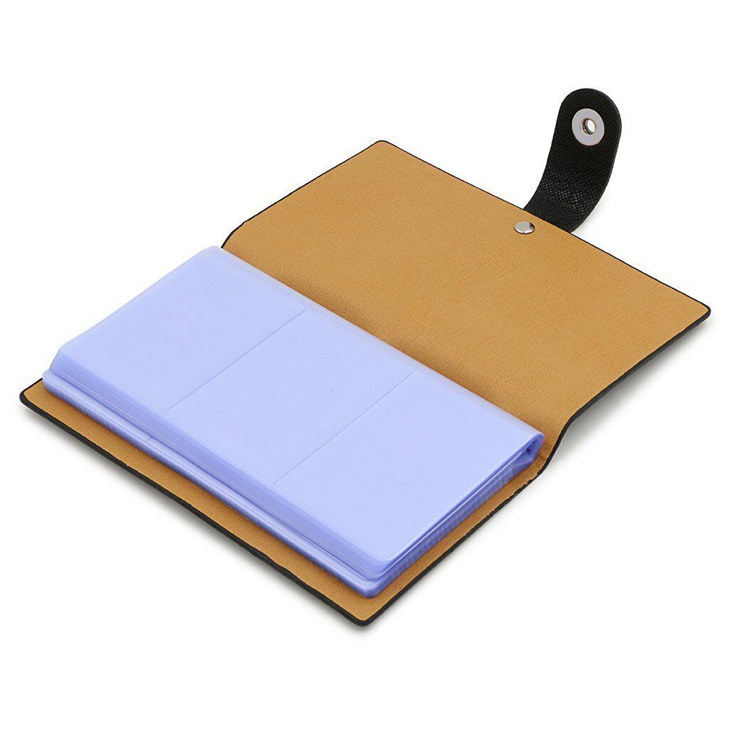 Leather 240/300 Slots Business/ID/Credit Card Holder Organizer, Magnetic Closure