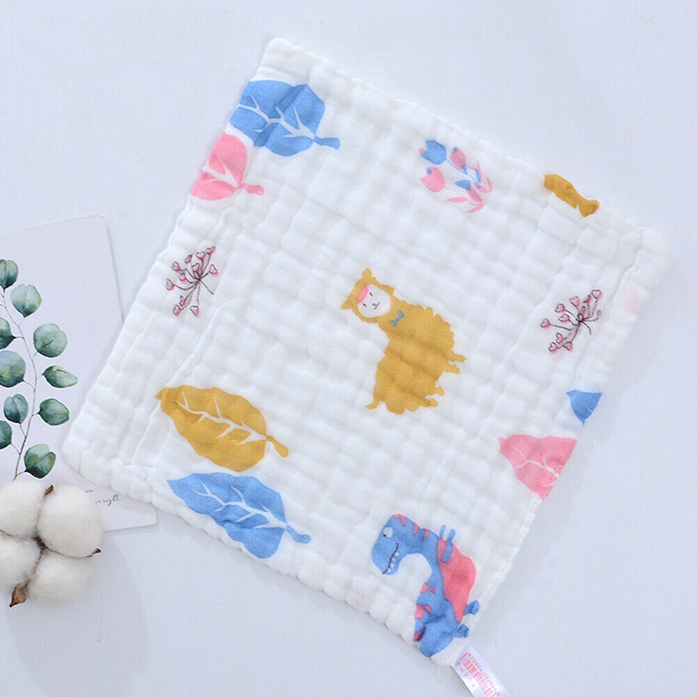 US 10-20 Baby Muslin Washcloths 12''x12'' Cotton Reusable Wipes Bath Bibs Towels