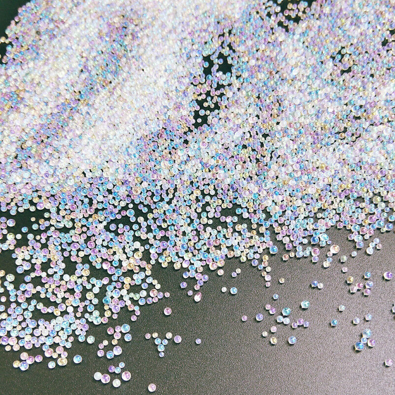 Mini Bubble Beads 3D Nail Art Drop Decoration Manicure 1-3mm Mixed Mermaid Color