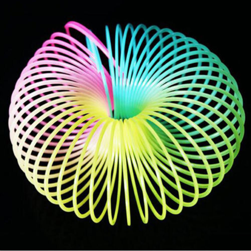 US Plastic Magic Rainbow Coil Spring Colorful Novelties Educational Toy Kid Gift