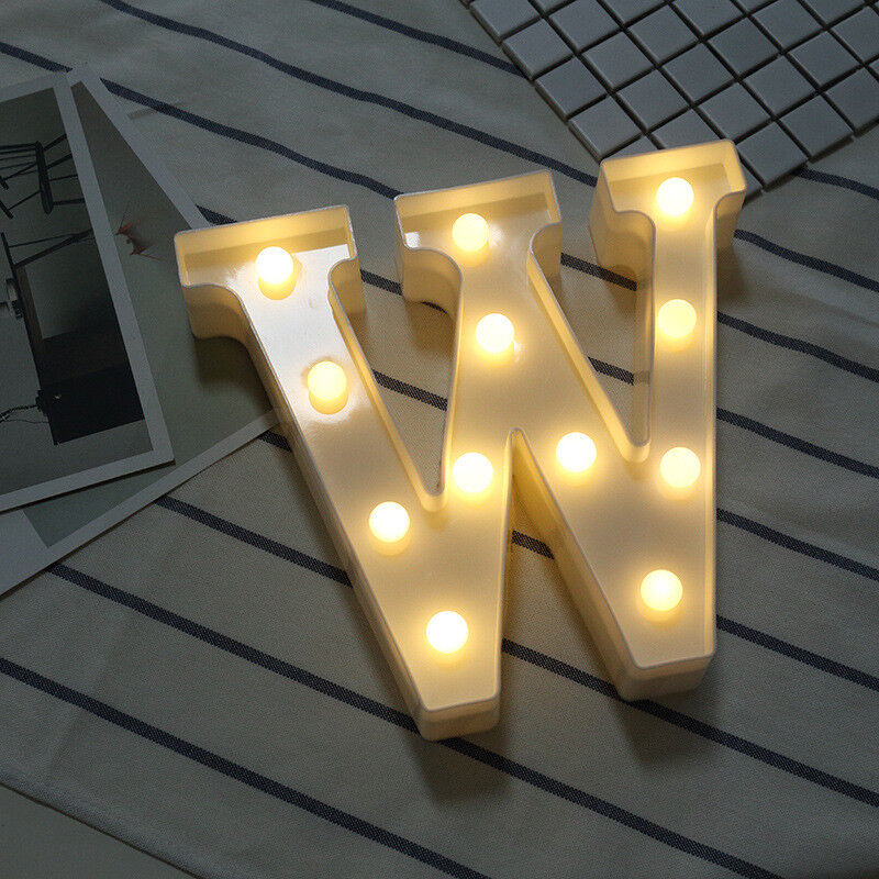 Light Up Letter LED Alphabet PlasticParty Sign Wedding Festival Stand Decoration