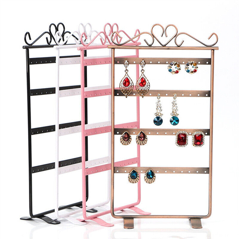 US Earrings Necklace Jewelry Stand Holder Rack Tower Tree Metal Display Shelf