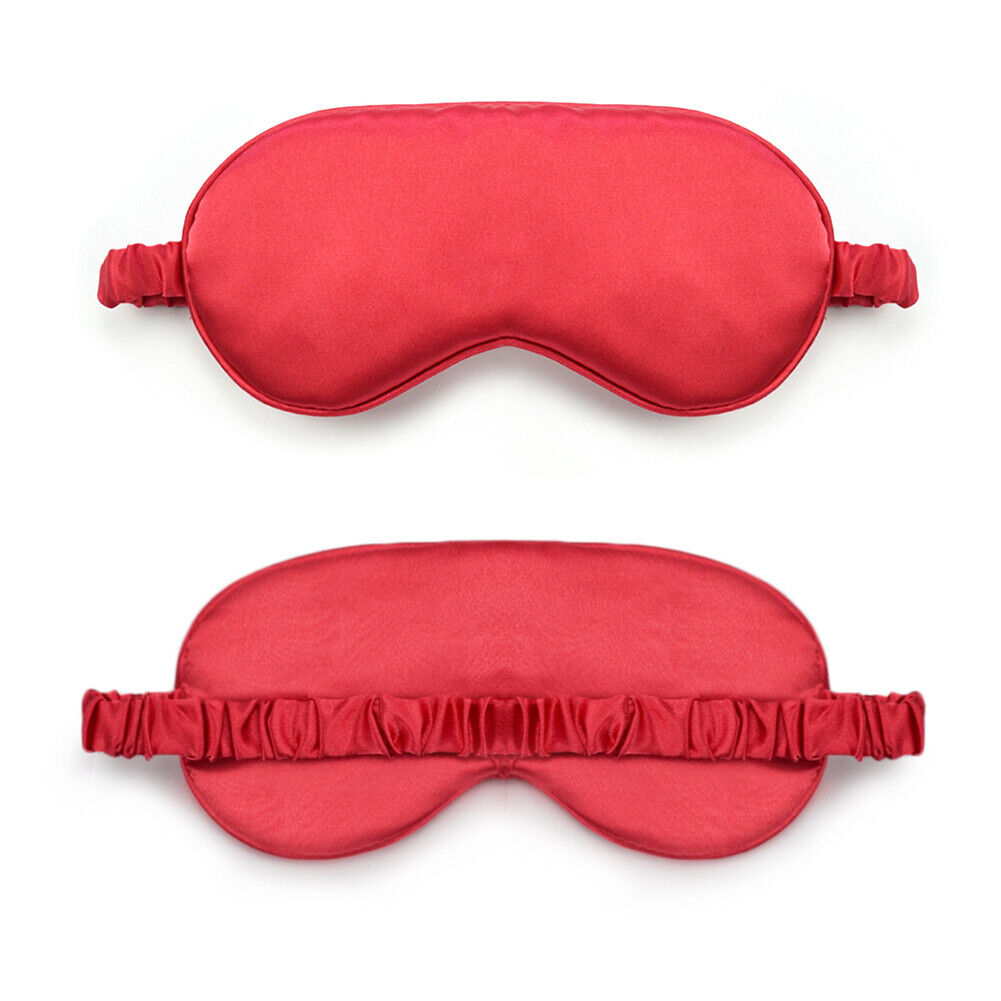 US Double-sided Satin Silky travel Sleep Eye Mask Cover Padded Blindfold Smooth