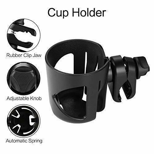 US Universal Stroller Cup Holder Bike Wheelchair 360 Degrees Rotation Clamp-on