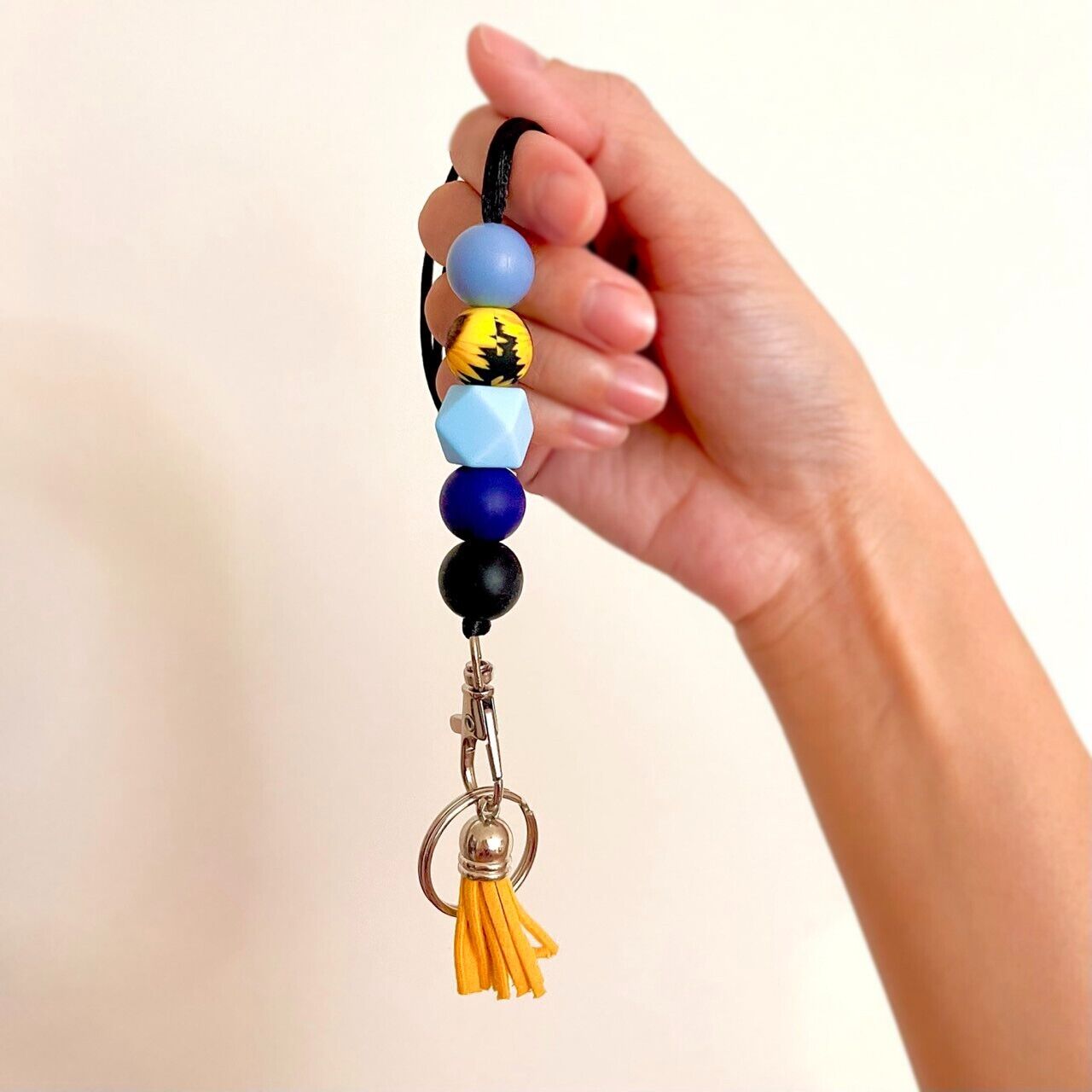 US Handmade Silicone Beaded Lanyard Teacher Nurse Employees Students with Tassel