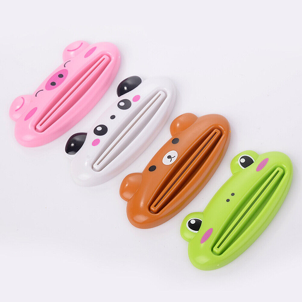US 8 Pack Dispenser Squeeze Tube Squeezer Easy Toothpaste Animal Lip Roll