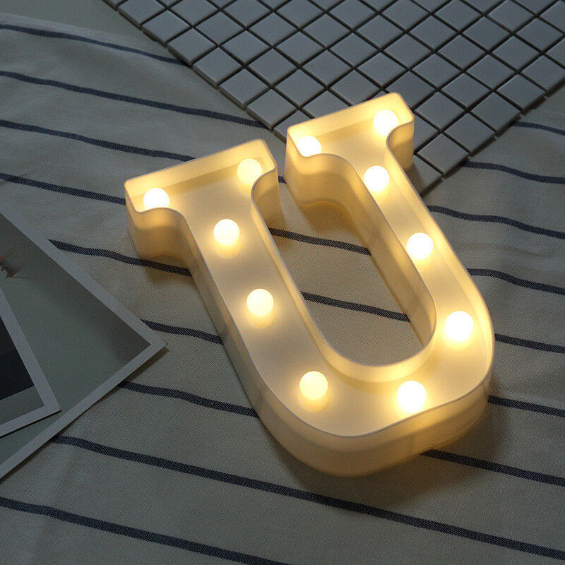 Light Up Letter LED Alphabet PlasticParty Sign Wedding Festival Stand Decoration