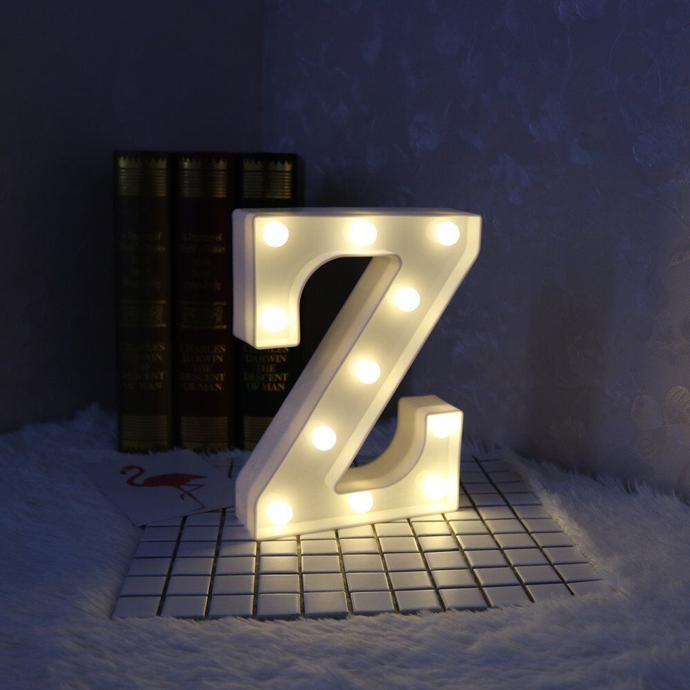 Light Up Letter LED Alphabet PlasticParty Sign Wedding Festival Stand Decoration