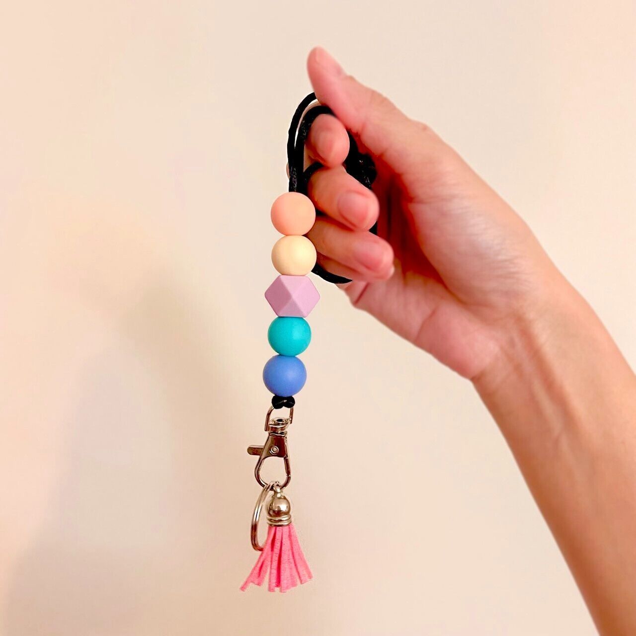 US Handmade Silicone Beaded Lanyard Teacher Nurse Employees Students with Tassel