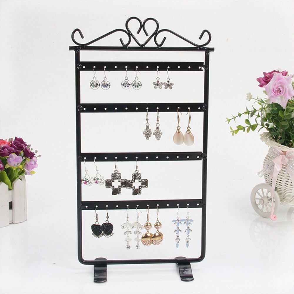 US Earrings Necklace Jewelry Stand Holder Rack Tower Tree Metal Display Shelf