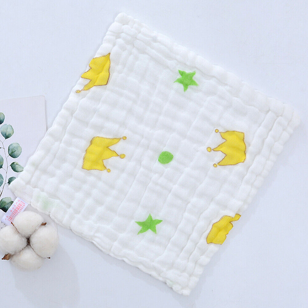 US 10-20 Baby Muslin Washcloths 12''x12'' Cotton Reusable Wipes Bath Bibs Towels