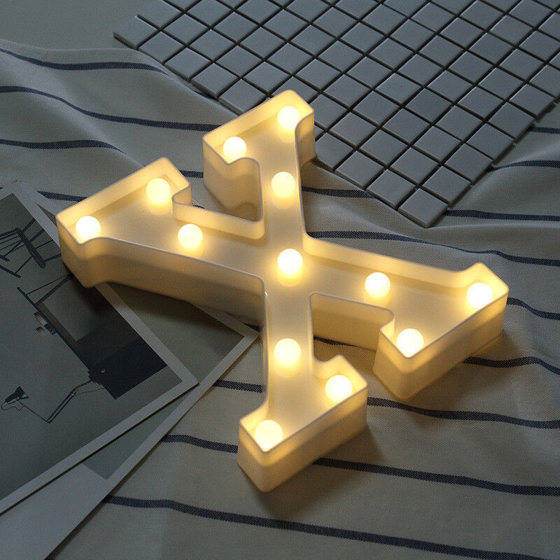 Light Up Letter LED Alphabet PlasticParty Sign Wedding Festival Stand Decoration