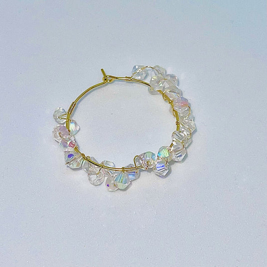 US Customize Handmade Beaded Decor Hoop Earrings Holiday Gift Self Women Girl