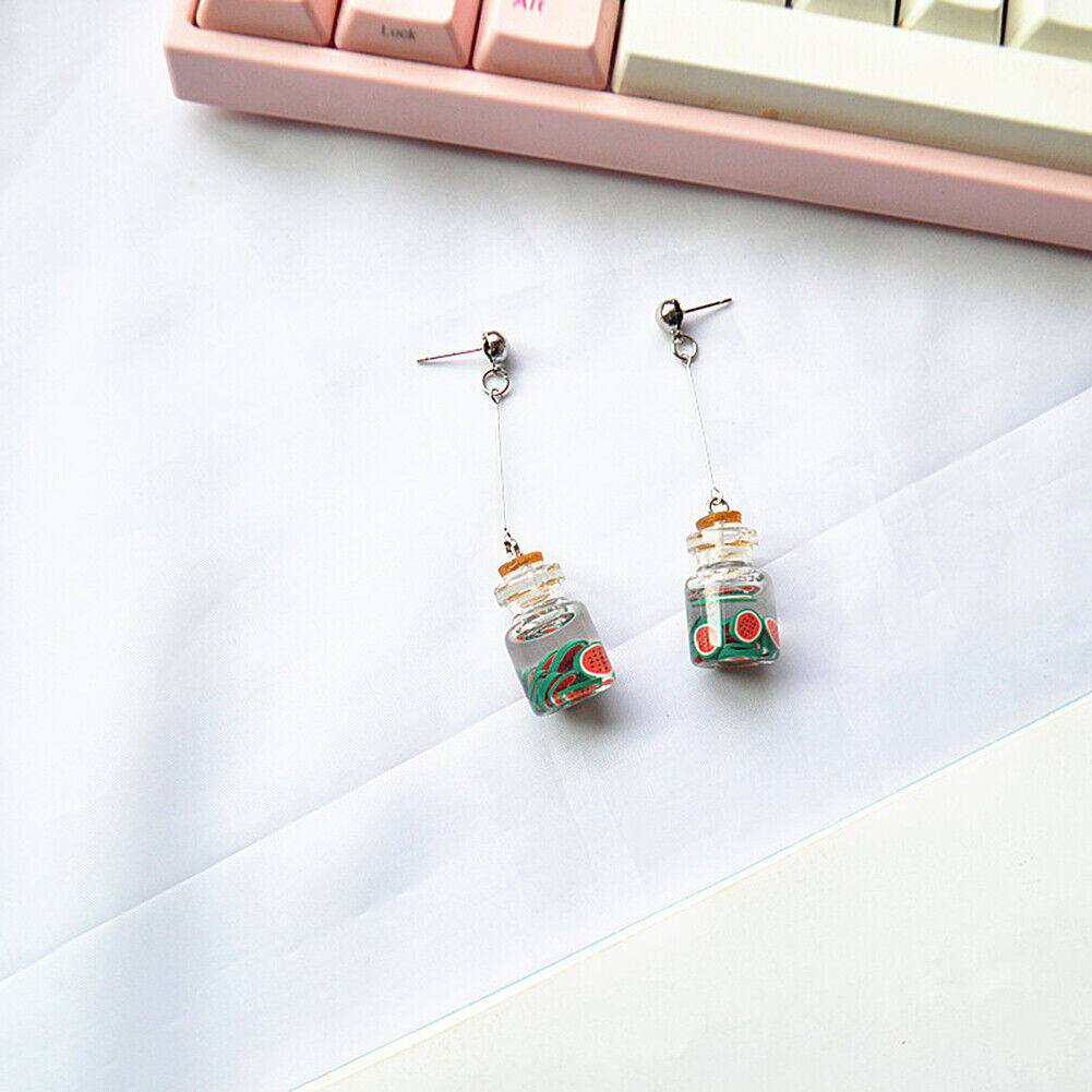 US DIY Fruit Strawberry Pineapple Orange Watermelon Lemon Juice Drink Earrings