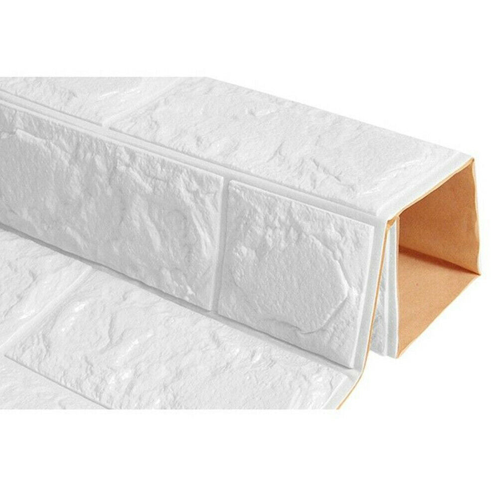 Premium PE Foam 3D Self Adhesive DIY Large Panels Wall Stickers Embossed Brick