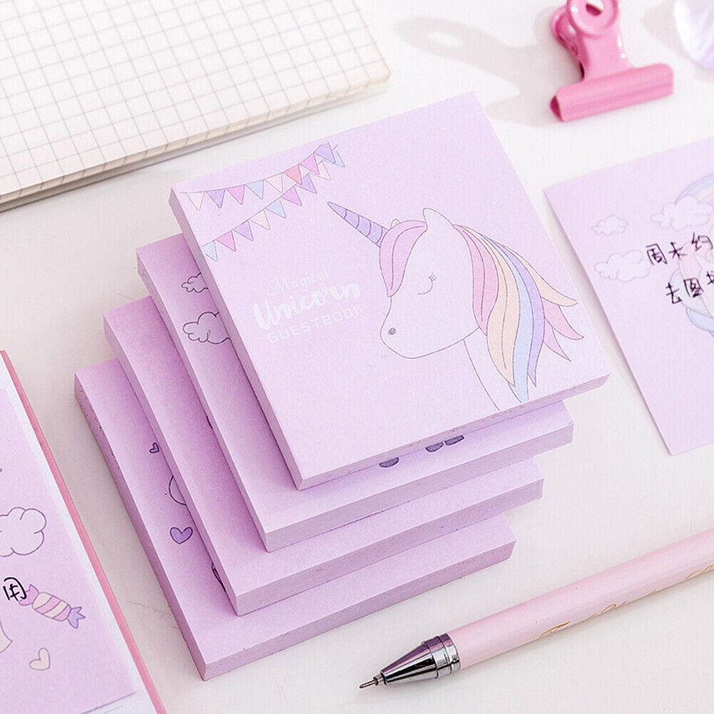 120 Sheet/4 Pads Sticky Notes Self-Adhesive Notes Notepads Post Writing Unicorn