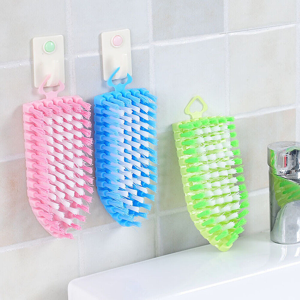 US 3-6 Pack Bendable Stiff Bristles Heavy Duty Scrub Brush Cleaning Sink Stove
