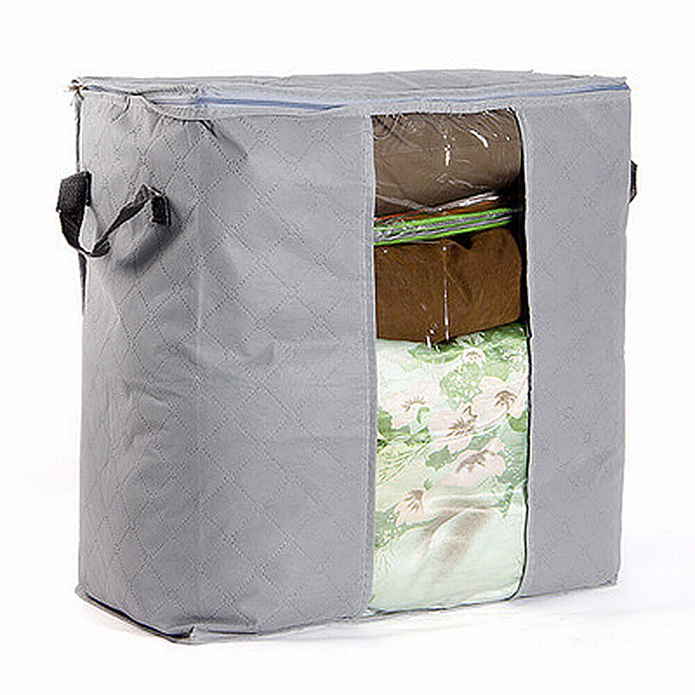 US Anti Dust Large Storage Bag Clothes Quilt Blanket Storage Sort Home Organizer