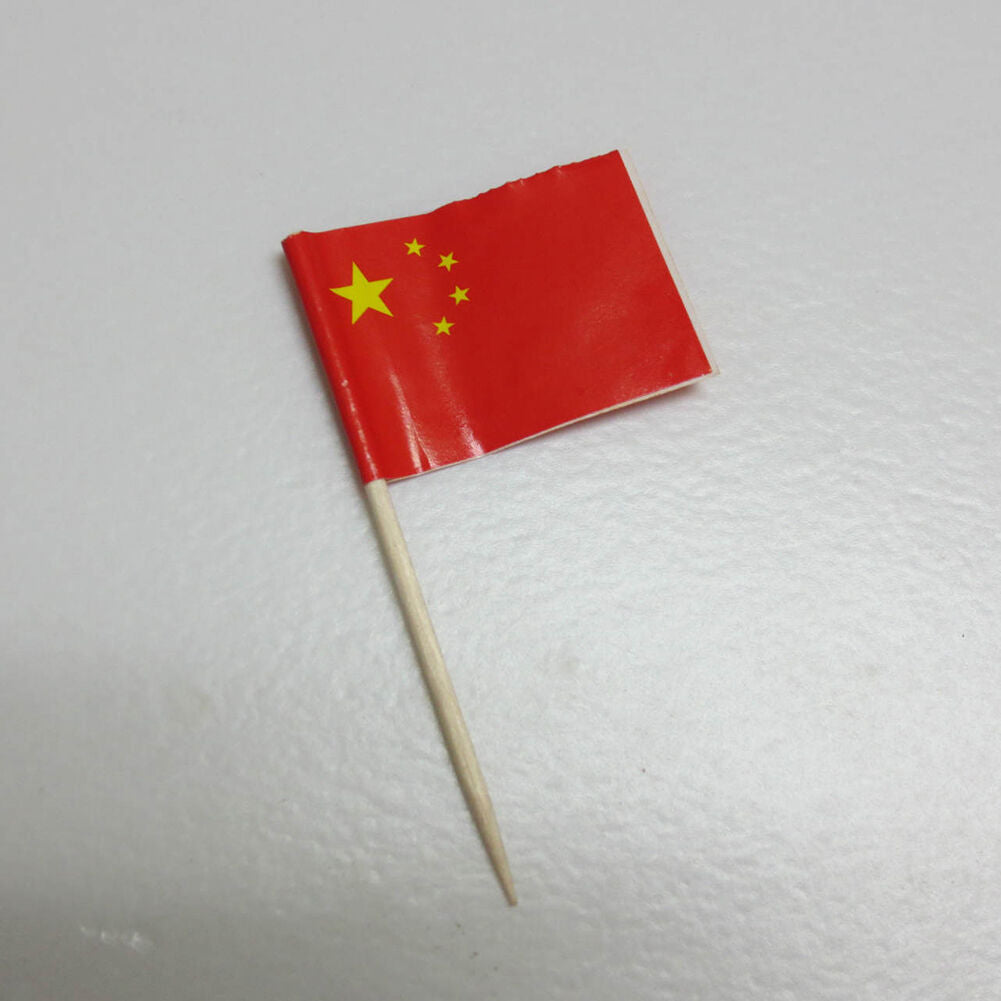 100-200 Pack Nation Flag Picks Party Accessory National Day Soccer Event Cake
