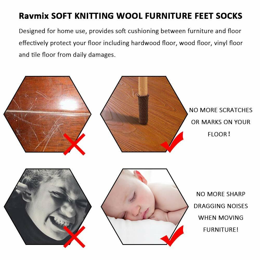 24 Pack Cat Paw Flower Bear Table Chair Foot Doorknob Floor Protector Sleeves US