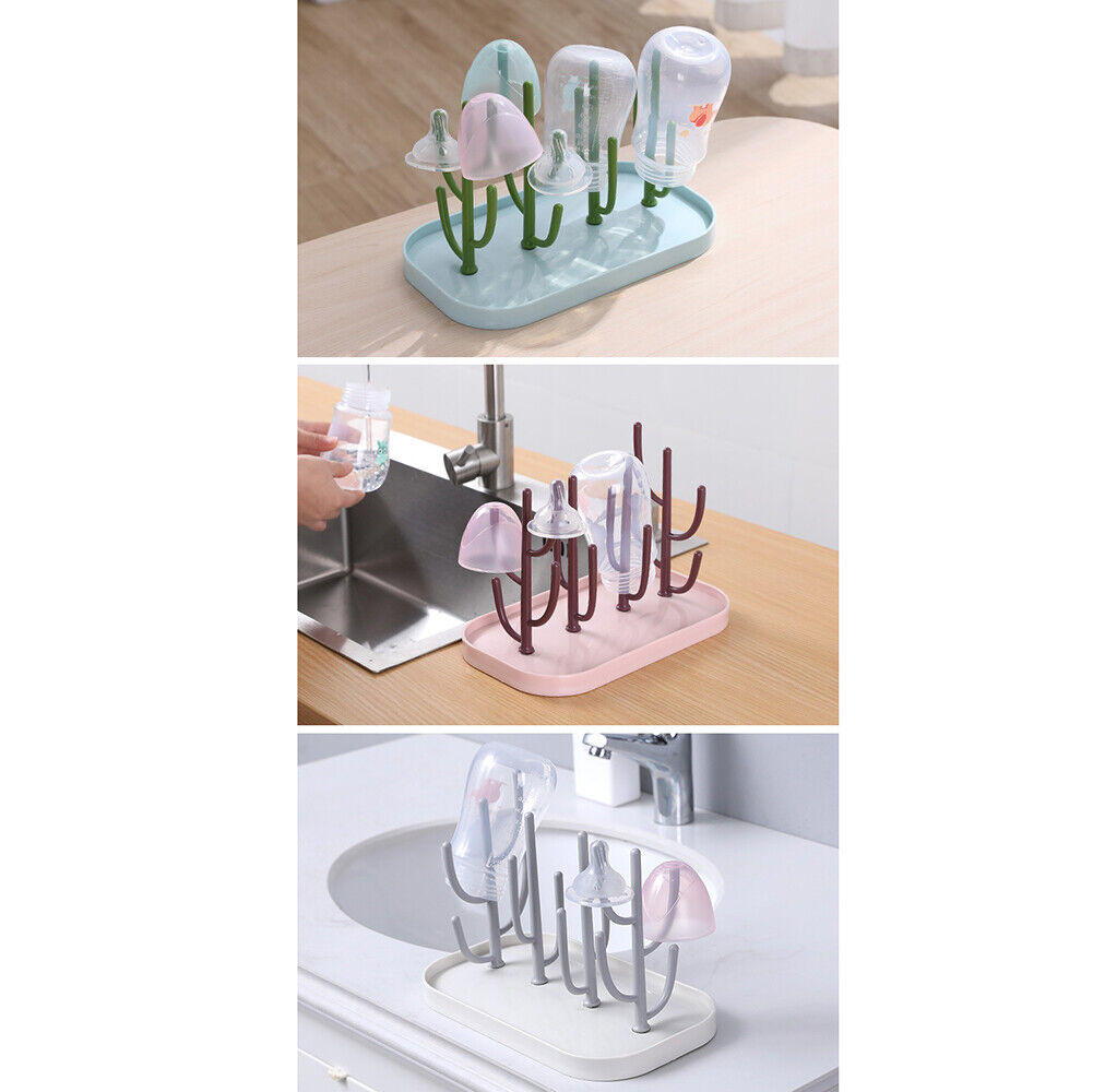 US Baby Bottle Drying Rack Portable Bottle Dryer Holder Nipples Cups Pump Parts