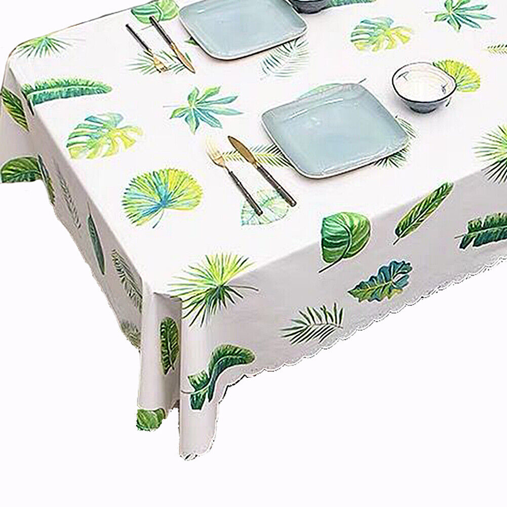 US Vinyl Square Table Cover Wipe Clean PVC Tablecloth Oil-Proof/Waterproof Stain
