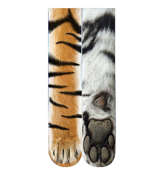 US Seller Unisex Women Men Adult Teen 3D Animal Print Sock Paw Crew Foot Socks