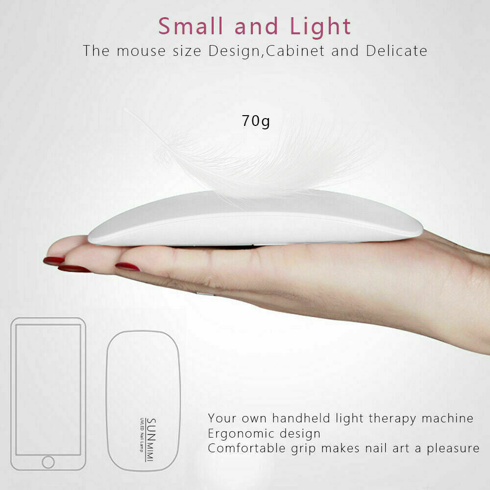 Nails Lamp LED Light Potable Mini UV LED Lamp Nail Dryer Gel Nail Art Tool 6W