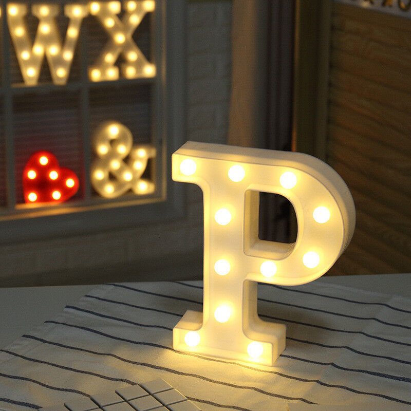 Light Up Letter LED Alphabet PlasticParty Sign Wedding Festival Stand Decoration