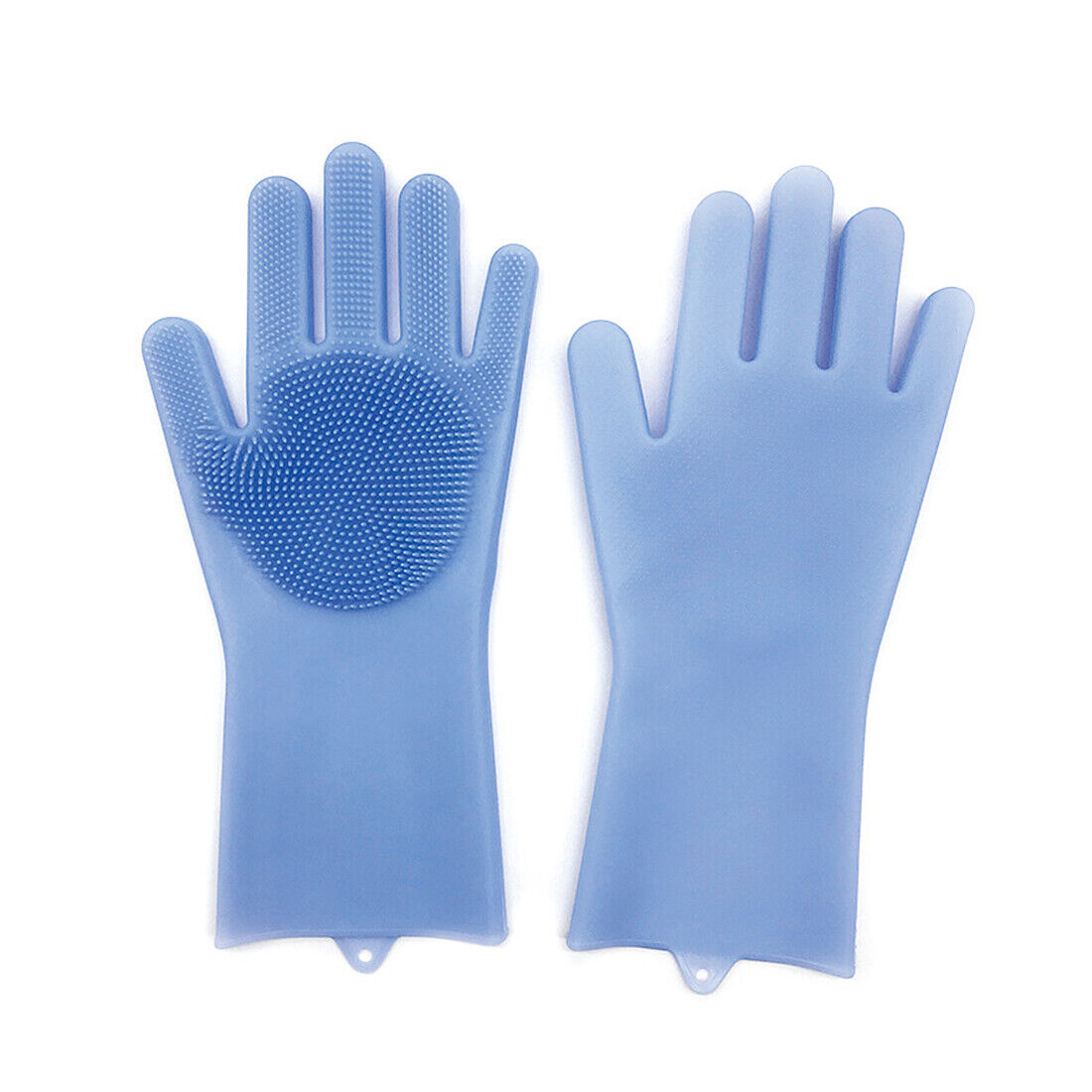 US 1-2 Pairs Silicone Cleaning Brush Scrubber Gloves Heat Resistant Dish Washing