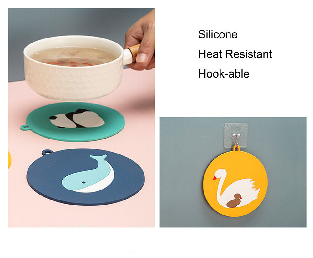 US Silicone Heat Resistant Placemat Plate Coaster Pad Cup Table Bowl Pot Mat