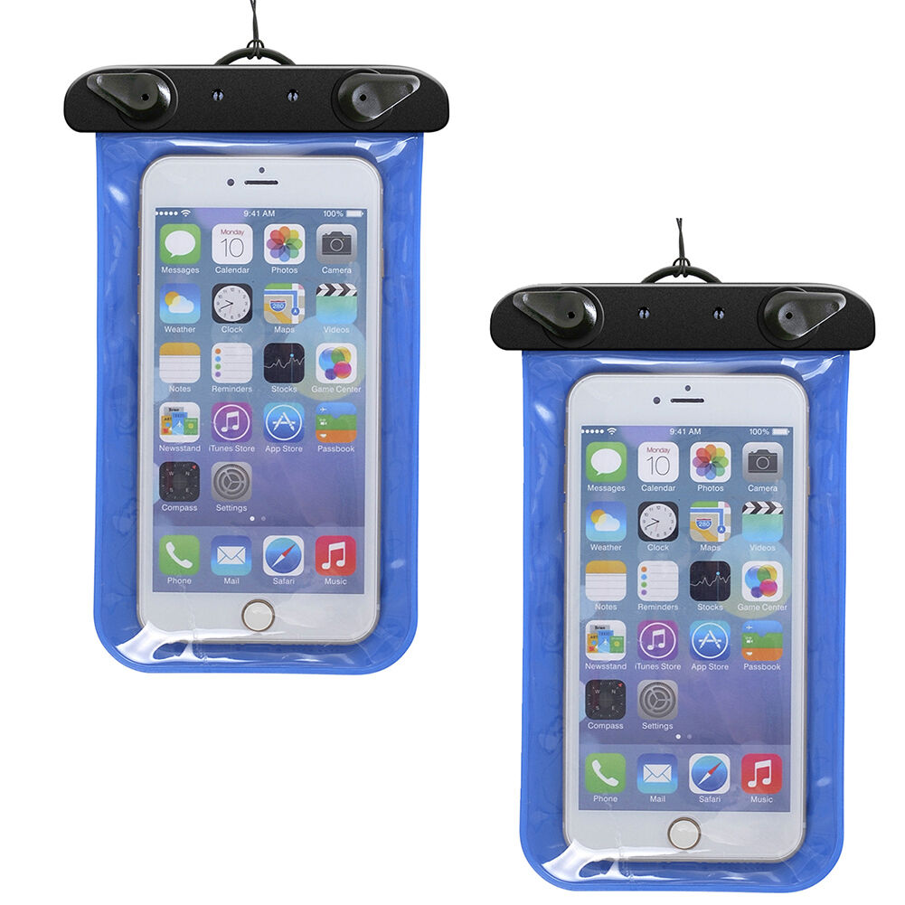 2 Pcs Waterproof Underwater Phone Pouch Bag Pack Case For Cellphone CarKey Watch