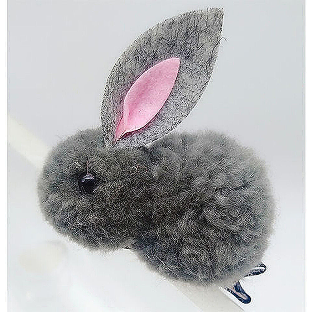 US Pompom Ball Rabbit Hair Rope Tie Ponytail Holder + Hair Clip Girl Gift Set