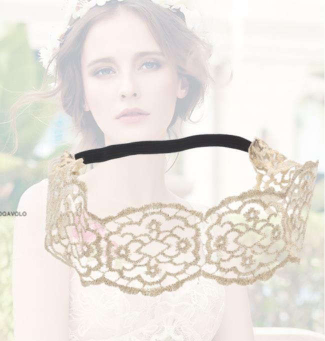 US 7~14Pcs Women Lace Headband Stretch Hairband Elegant Wide Headwrap Turban