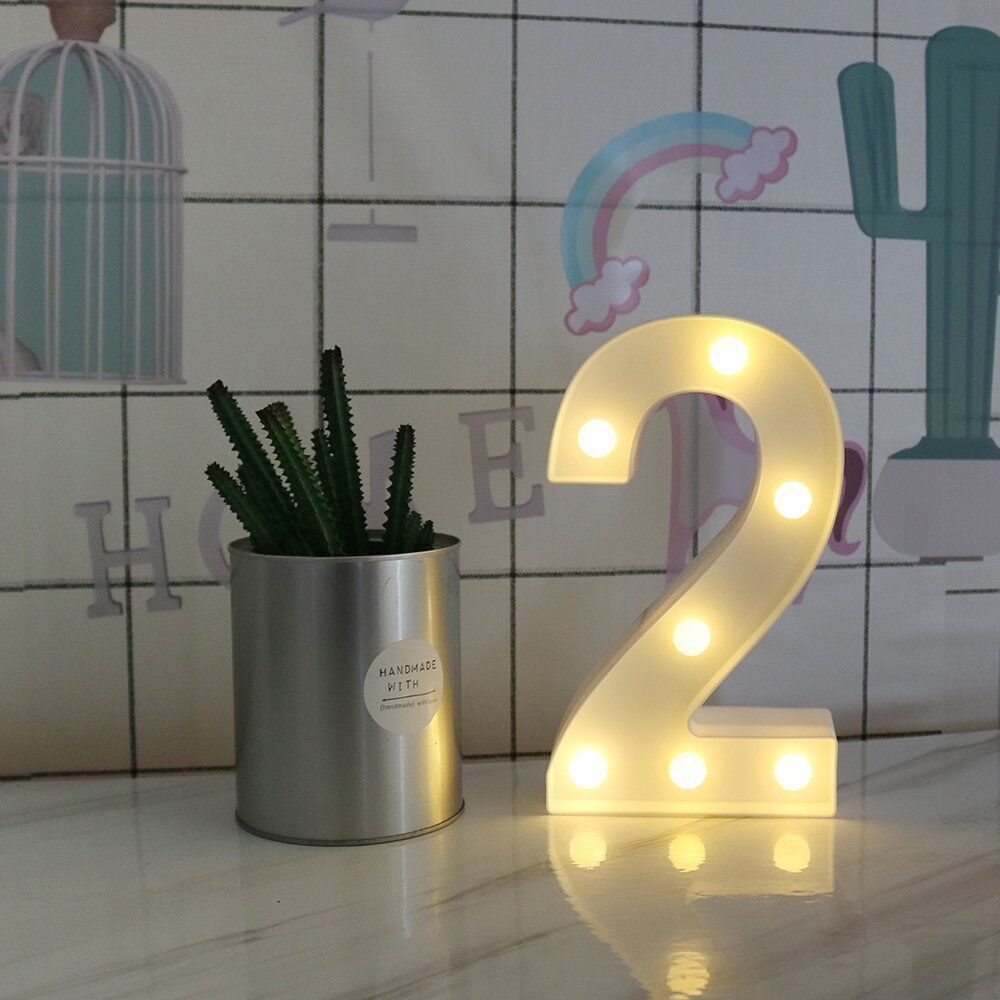 Light Up Letter LED Alphabet PlasticParty Sign Wedding Festival Stand Decoration