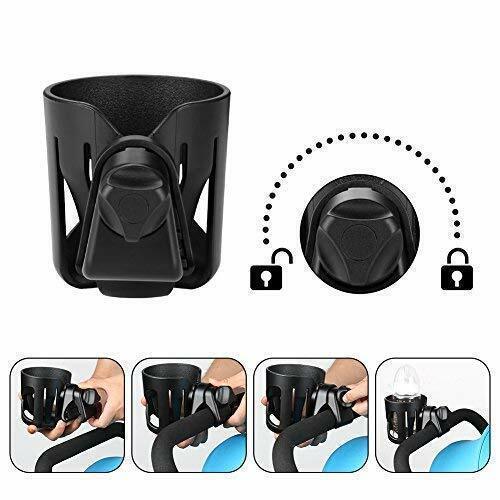US Universal Stroller Cup Holder Bike Wheelchair 360 Degrees Rotation Clamp-on