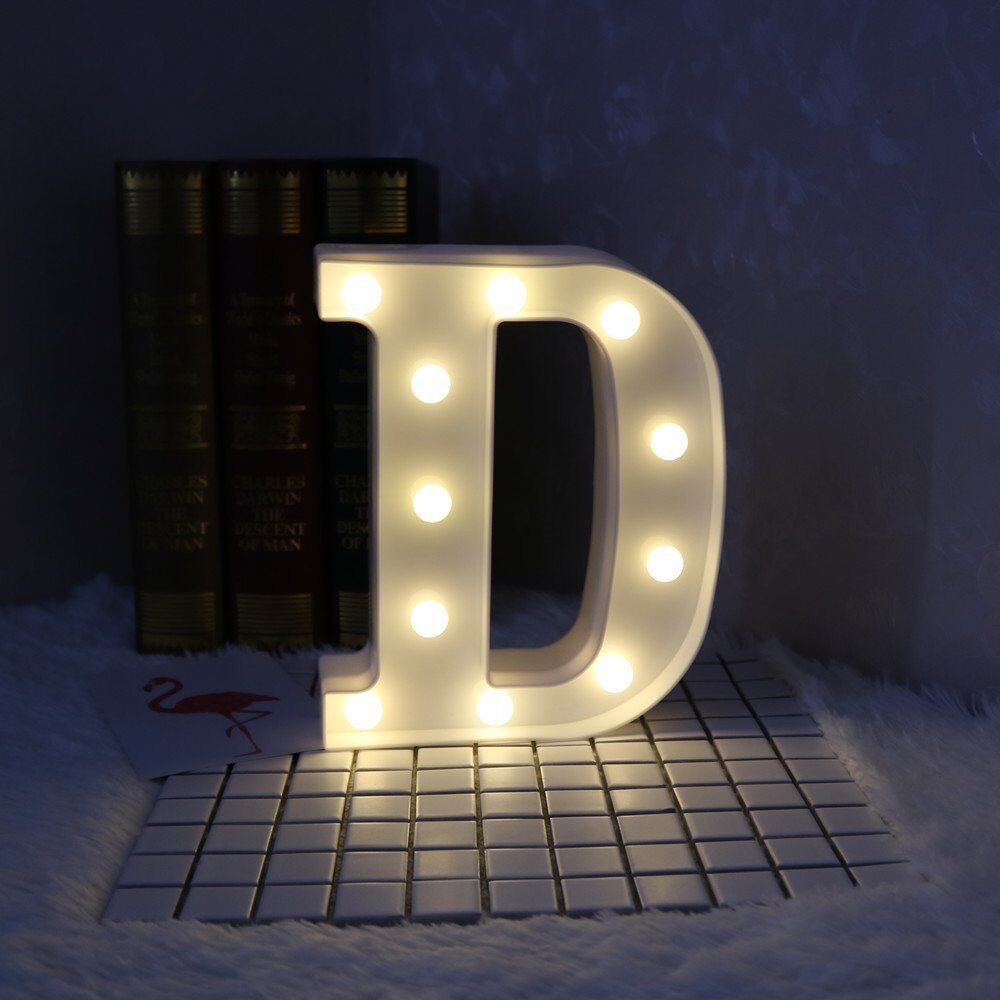 Light Up Letter LED Alphabet PlasticParty Sign Wedding Festival Stand Decoration