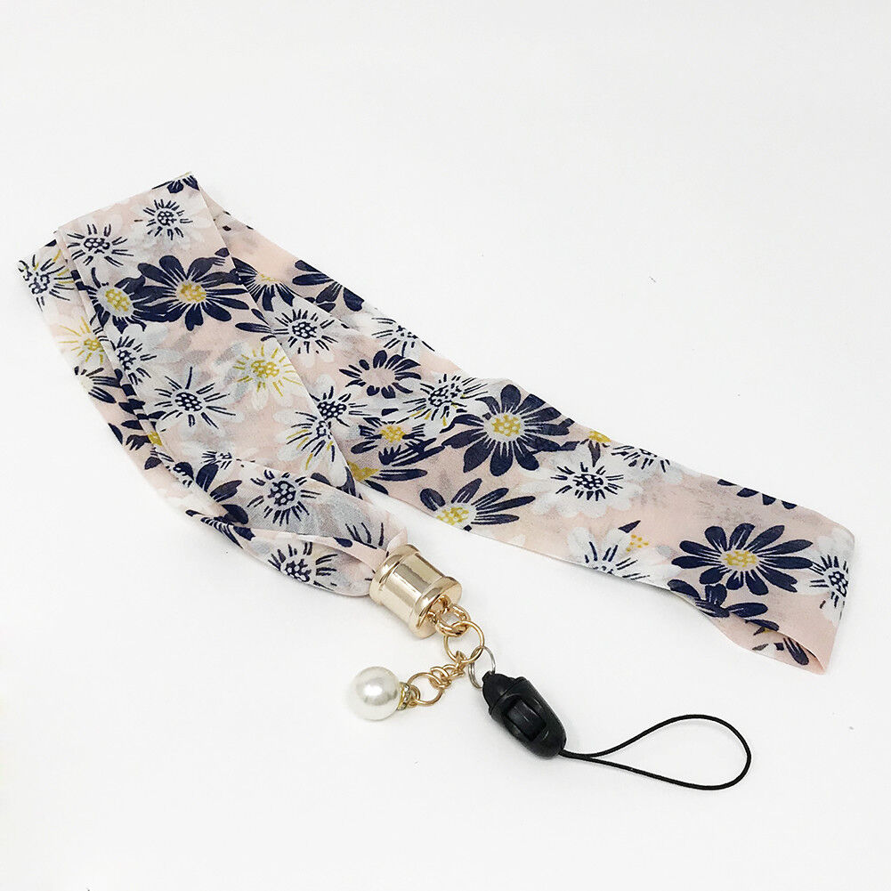 Universal Silk Scarf Neck Lanyard Strap Cell Mobile Phone ID Card Key chain