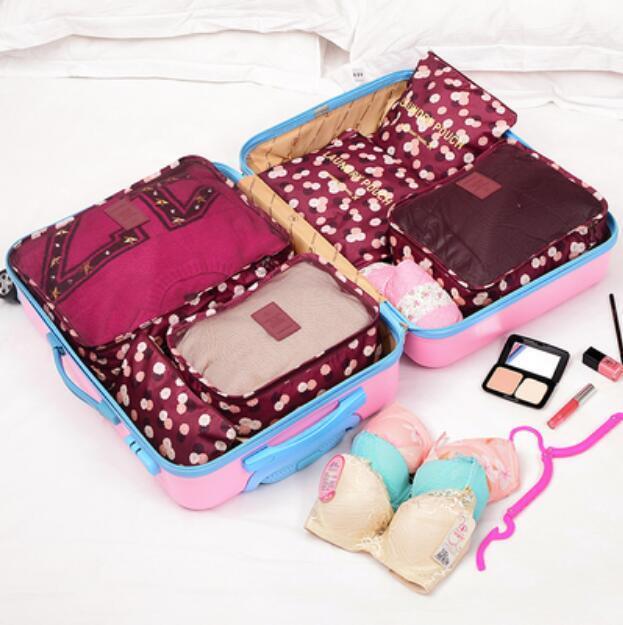9Pcs Waterproof Clothes Storage Bags Packing Cube Travel Luggage Organizer Pouch