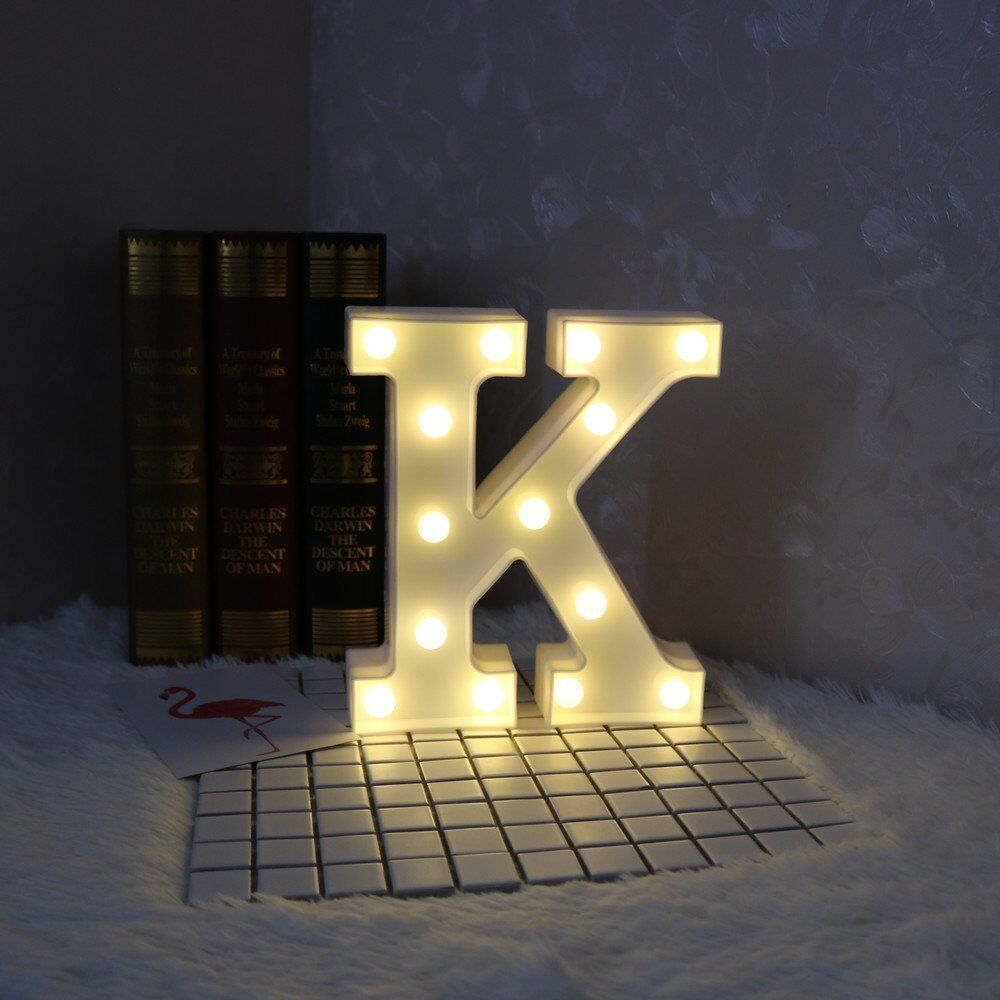 Light Up Letter LED Alphabet PlasticParty Sign Wedding Festival Stand Decoration